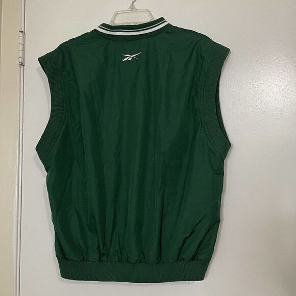 Vintage Reebok Green windbreaker Varsity Pullover vest size Medium - Picture 6 of 6